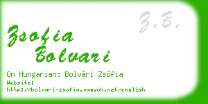 zsofia bolvari business card