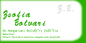 zsofia bolvari business card